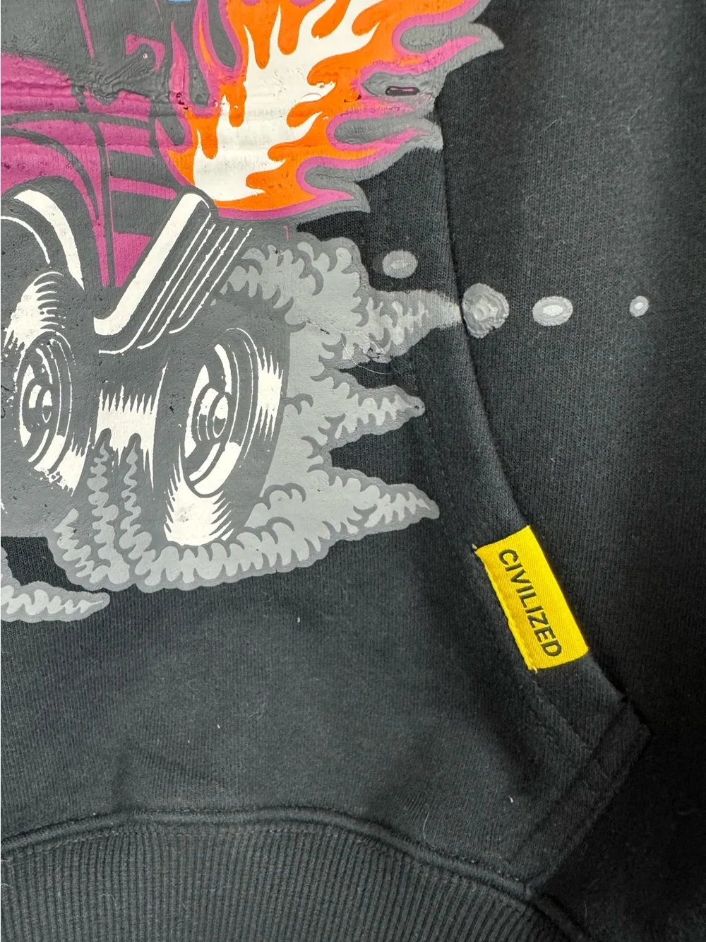 Civilized Don’t Get Left Behind Black Hoodie, Size M